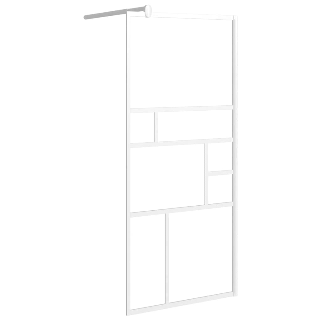 Parete per Doccia Walk in 90x195 cm in Vetro ESG Bianco