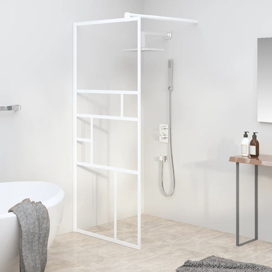 Parete per Doccia Walk in 90x195 cm in Vetro ESG Bianco - homemem39