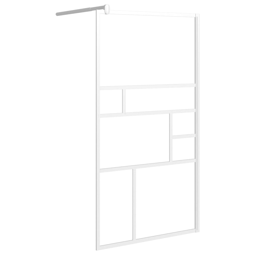 Parete per Doccia Walk in 115x195 cm in Vetro ESG Bianco - homemem39