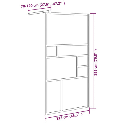 Parete per Doccia Walk in 115x195 cm in Vetro ESG Bianco | homemem39