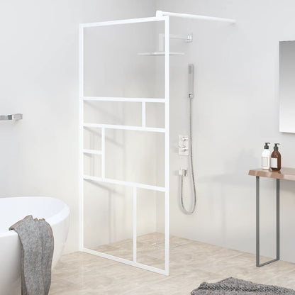 Parete per Doccia Walk in 115x195 cm in Vetro ESG Bianco - homemem39