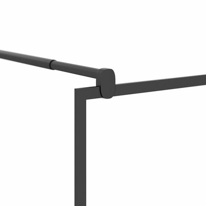 Parete Doccia Walk in 115x195cm Vetro Semi Smerigliato ESG Nero | homemem39