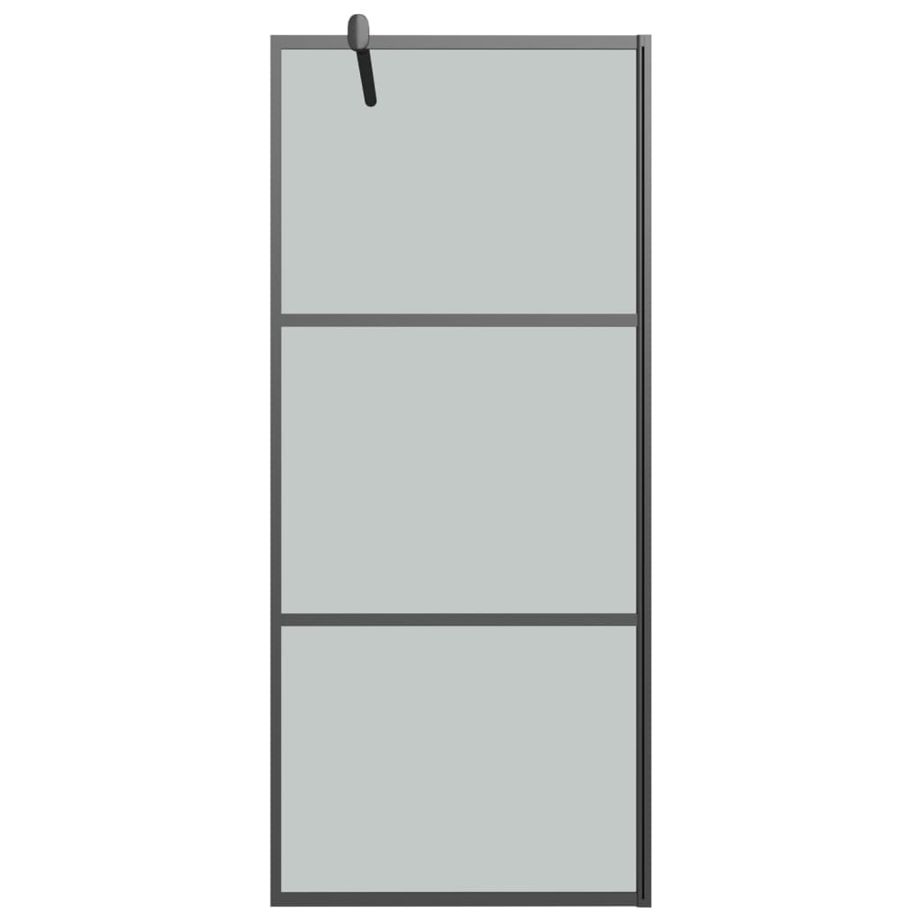 Parete Doccia Walk in 80x195 cm in Vetro Scuro ESG Nero | homemem39