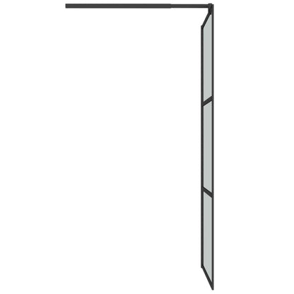Parete Doccia Walk in 90x195 cm in Vetro Scuro ESG Nero - homemem39
