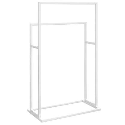 Portasciugamani Autoportante Bianco 48x24x78,5 cm in Ferro - homemem39