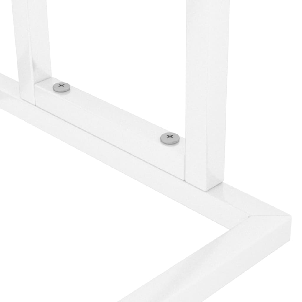 Freestanding White Iron Towel Rack 48x24x78.5 cm