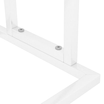 Freestanding White Iron Towel Rack 48x24x78.5 cm