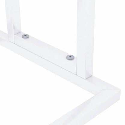 Freestanding White Iron Towel Rack 48x24x78.5 cm
