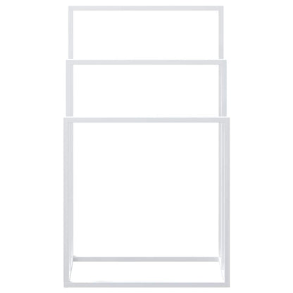 Portasciugamani da Pavimento Bianco 48x24x79cm in Ferro | homemem39