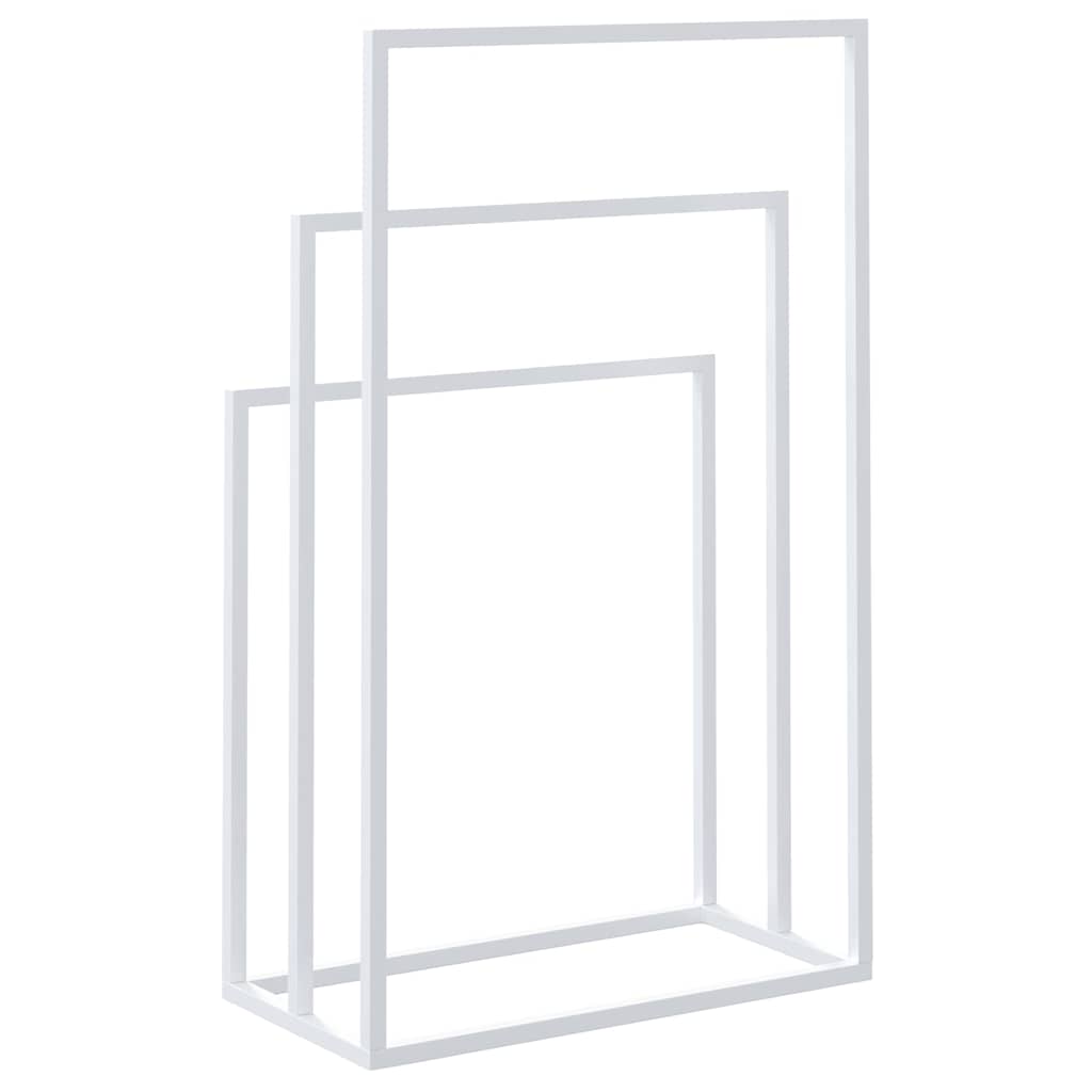 Portasciugamani da Pavimento Bianco 48x24x79cm in Ferro | homemem39