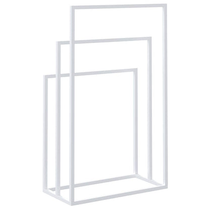 Portasciugamani da Pavimento Bianco 48x24x79cm in Ferro | homemem39