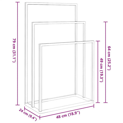 Portasciugamani da Pavimento Bianco 48x24x79cm in Ferro | homemem39