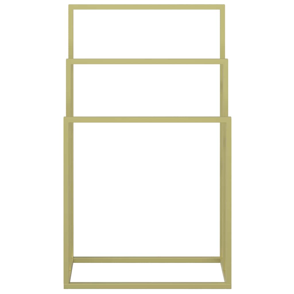 Portasciugamani da Pavimento Oro 48x24x79cm in Ferro