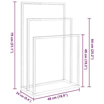 Portasciugamani da Pavimento Oro 48x24x79cm in Ferro