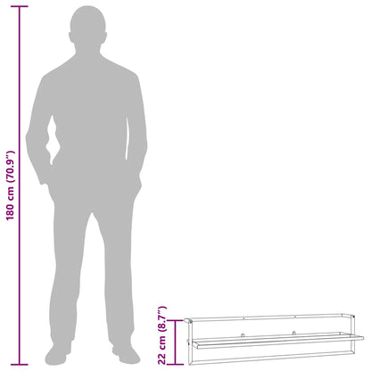 Weißer Handtuchhalter 95x25x22 cm aus Eisen