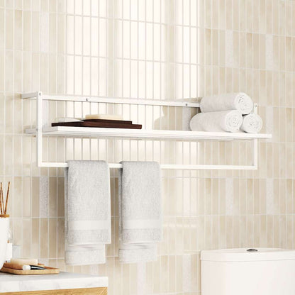 Weißer Handtuchhalter 95x25x22 cm aus Eisen