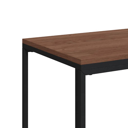 Tavolino con Ruote Nero 40x30x63,5cm in Legno Ingegnerizzato