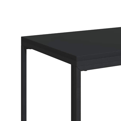 Tavolino con Ruote Nero 40x30x63,5cm in Legno Ingegnerizzato | homemem39