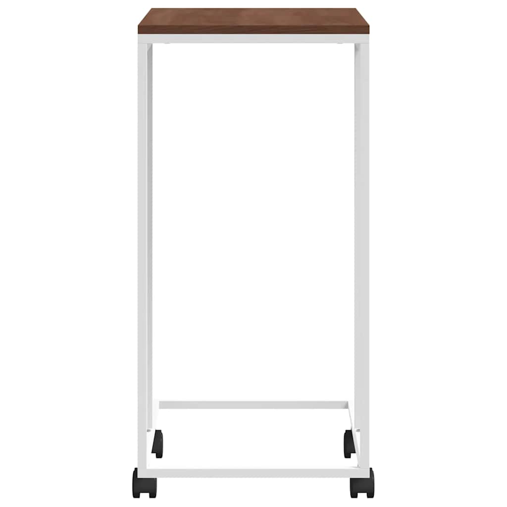 Tavolino con Ruote Bianco 40x30x63,5cm in Legno Multistrato | homemem39