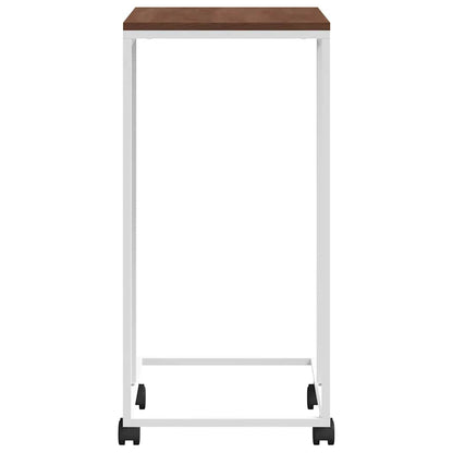 Tavolino con Ruote Bianco 40x30x63,5cm in Legno Multistrato | homemem39