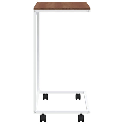 Tavolino con Ruote Bianco 55x35x70 cm in Legno Multistrato | homemem39