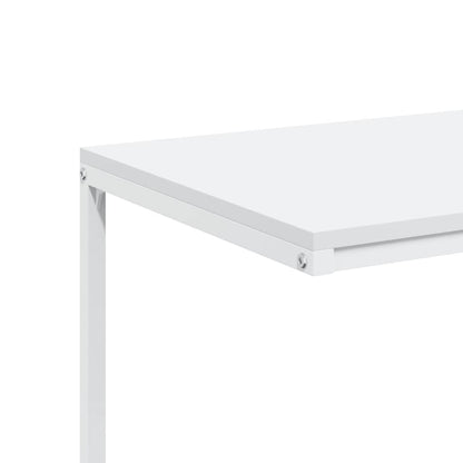 Tavolino con Ruote Bianco 55x35x70 cm in Legno Multistrato | homemem39
