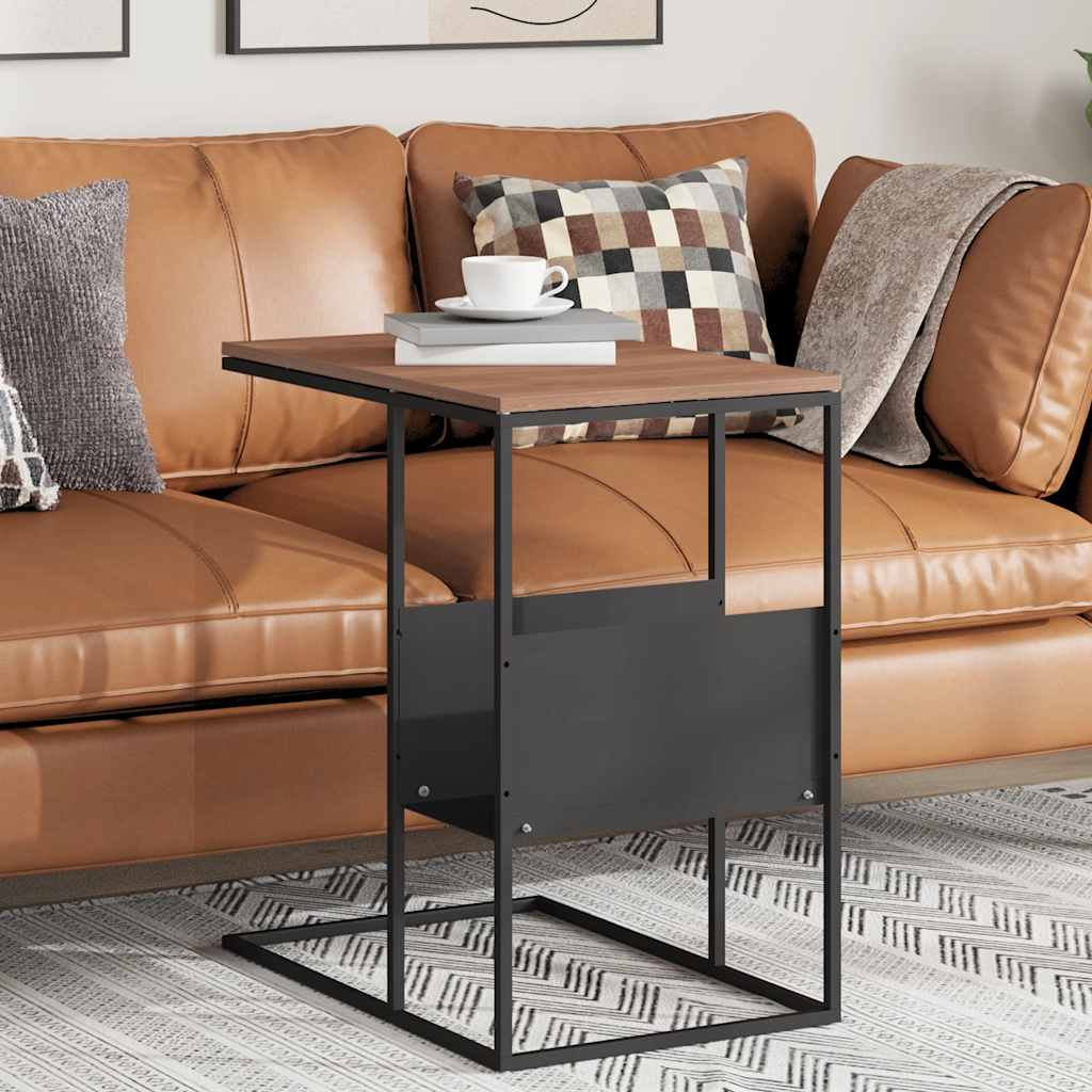 Tavolino Nero 55x36x59,5 cm Legno Multistrato | homemem39