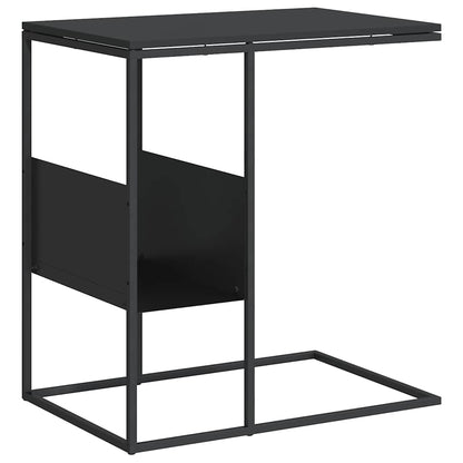 Tavolino Nero 55x36x59,5 cm Legno Multistrato | homemem39