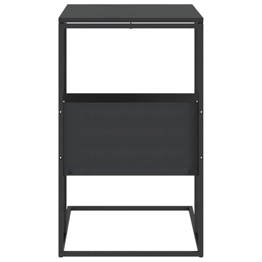 Tavolino Nero 55x36x59,5 cm Legno Multistrato | homemem39