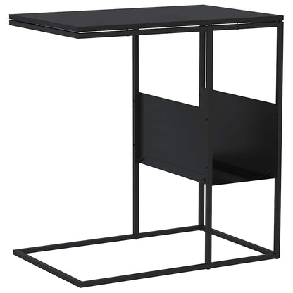 Tavolino Nero 55x36x59,5 cm Legno Multistrato | homemem39