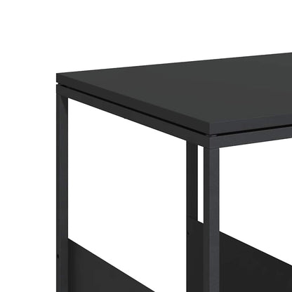 Tavolino Nero 55x36x59,5 cm Legno Multistrato | homemem39