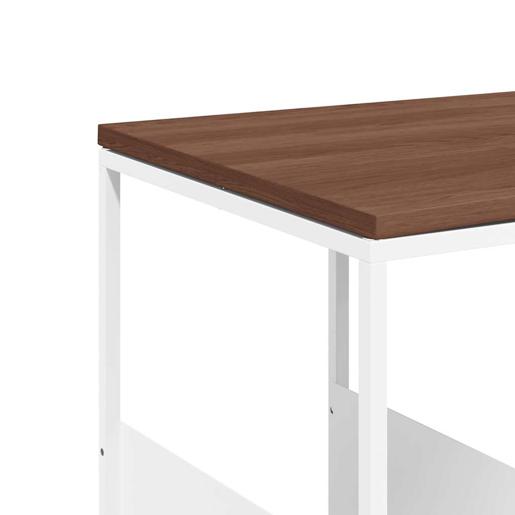 Tavolino Bianco 55x36x59,5 cm Legno Multistrato | homemem39