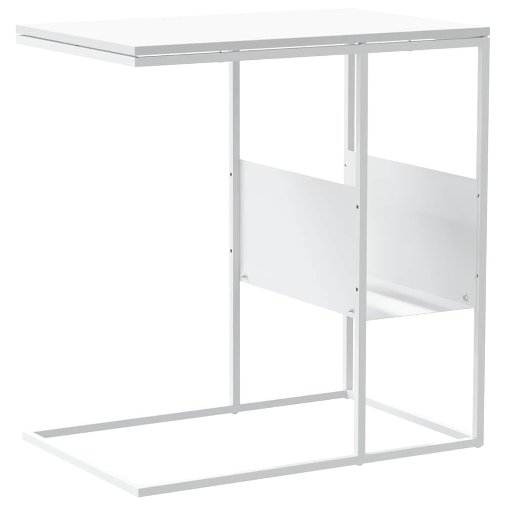 Tavolino Bianco 55x36x59,5 cm Legno Multistrato | homemem39