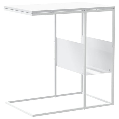 Tavolino Bianco 55x36x59,5 cm Legno Multistrato | homemem39