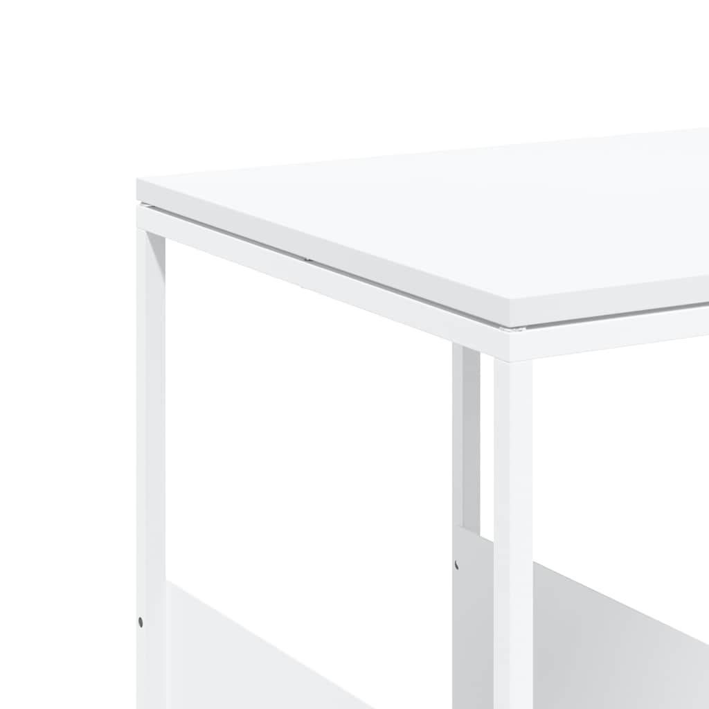 Tavolino Bianco 55x36x59,5 cm Legno Multistrato | homemem39