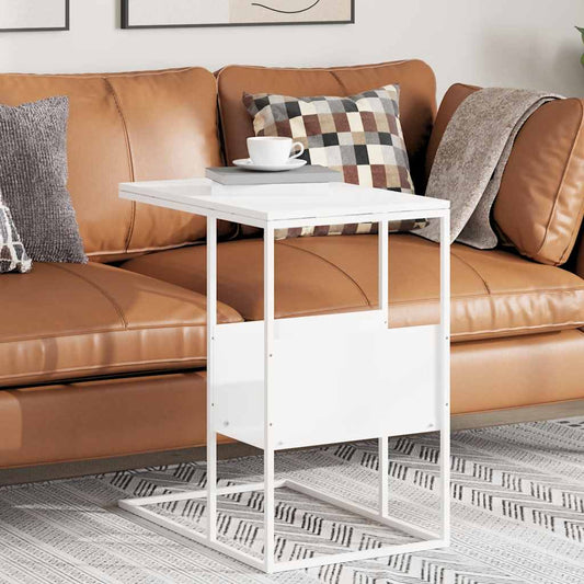 Tavolino Bianco 55x36x59,5 cm Legno Multistrato | homemem39