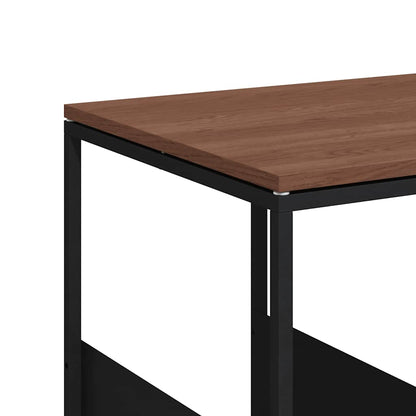 Tavolino con Ruote Nero 55x36x63,5 cm in Legno Multistrato | homemem39