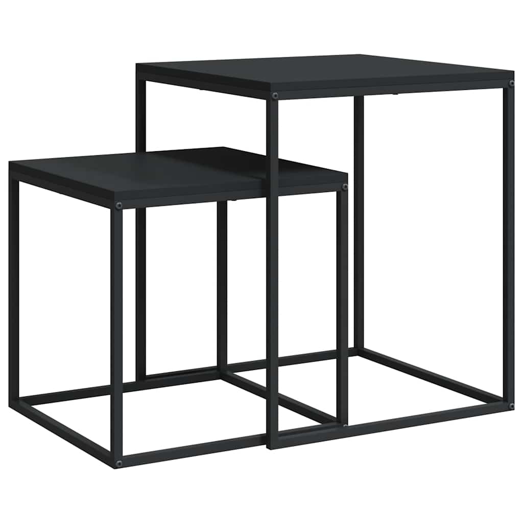 Set di Tavolini 2 pz in Legno Multistrato e Metallo | homemem39
