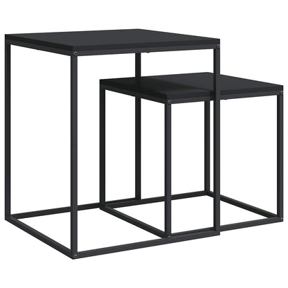 Set di Tavolini 2 pz in Legno Multistrato e Metallo | homemem39