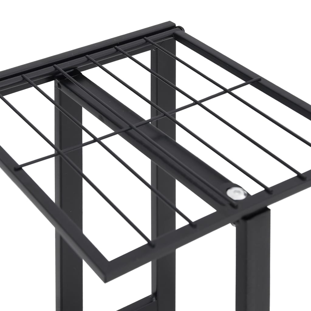 Fioriera a 5 Piani con Ruote 44x23x100 cm Ferro Nero - homemem39