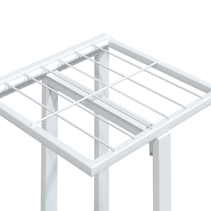 Fioriera a 5 Piani con Ruote 44x23x100 cm Ferro Bianco - homemem39