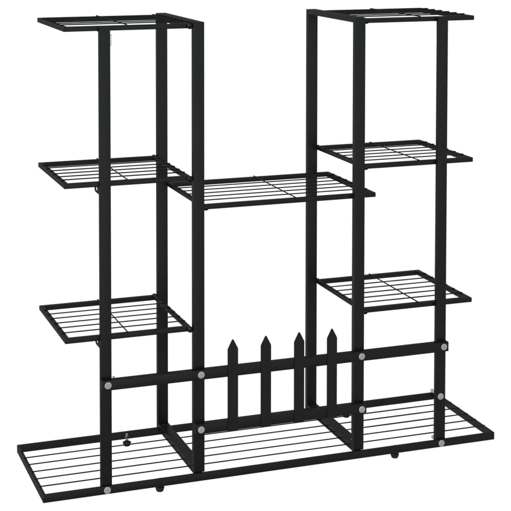 Portafiori 94,5x25x89 cm Ferro Nero - homemem39