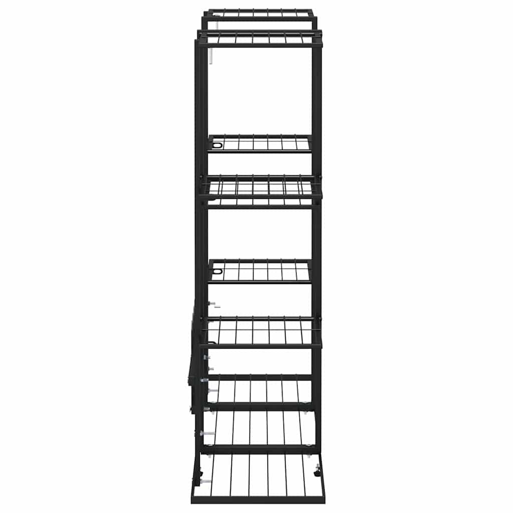 Portafiori 94,5x25x89 cm Ferro Nero