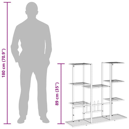 Portafiori 94,5x25x89 cm Ferro Nero
