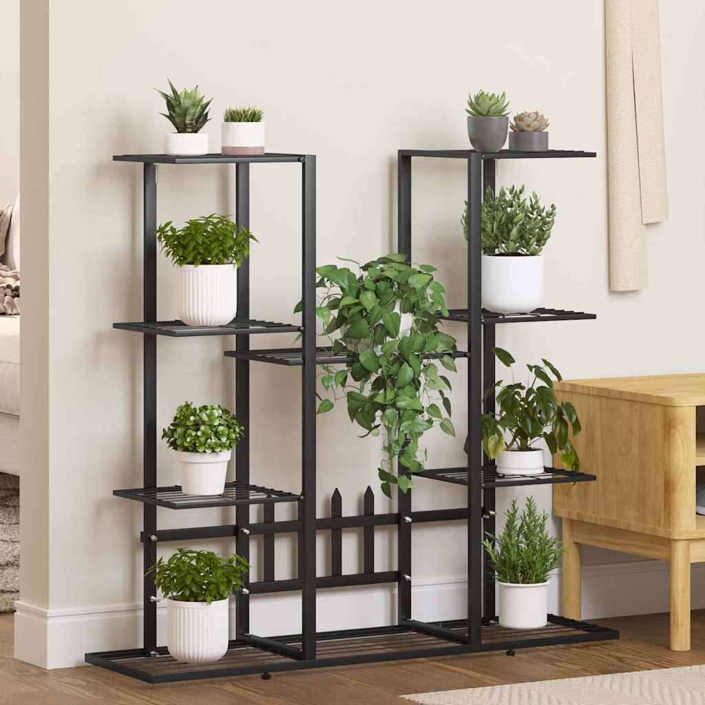 Portafiori 94,5x25x89 cm Ferro Nero
