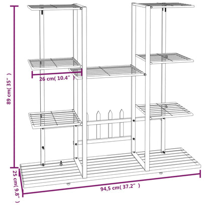 Portafiori 94,5x25x89 cm Ferro Bianco - homemem39