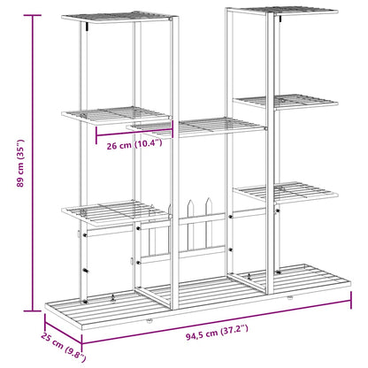 Flower holder 94.5x25x89 cm White Iron