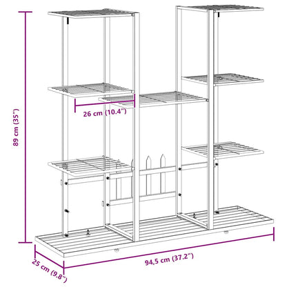 Portafiori 94,5x25x89 cm Ferro Bianco