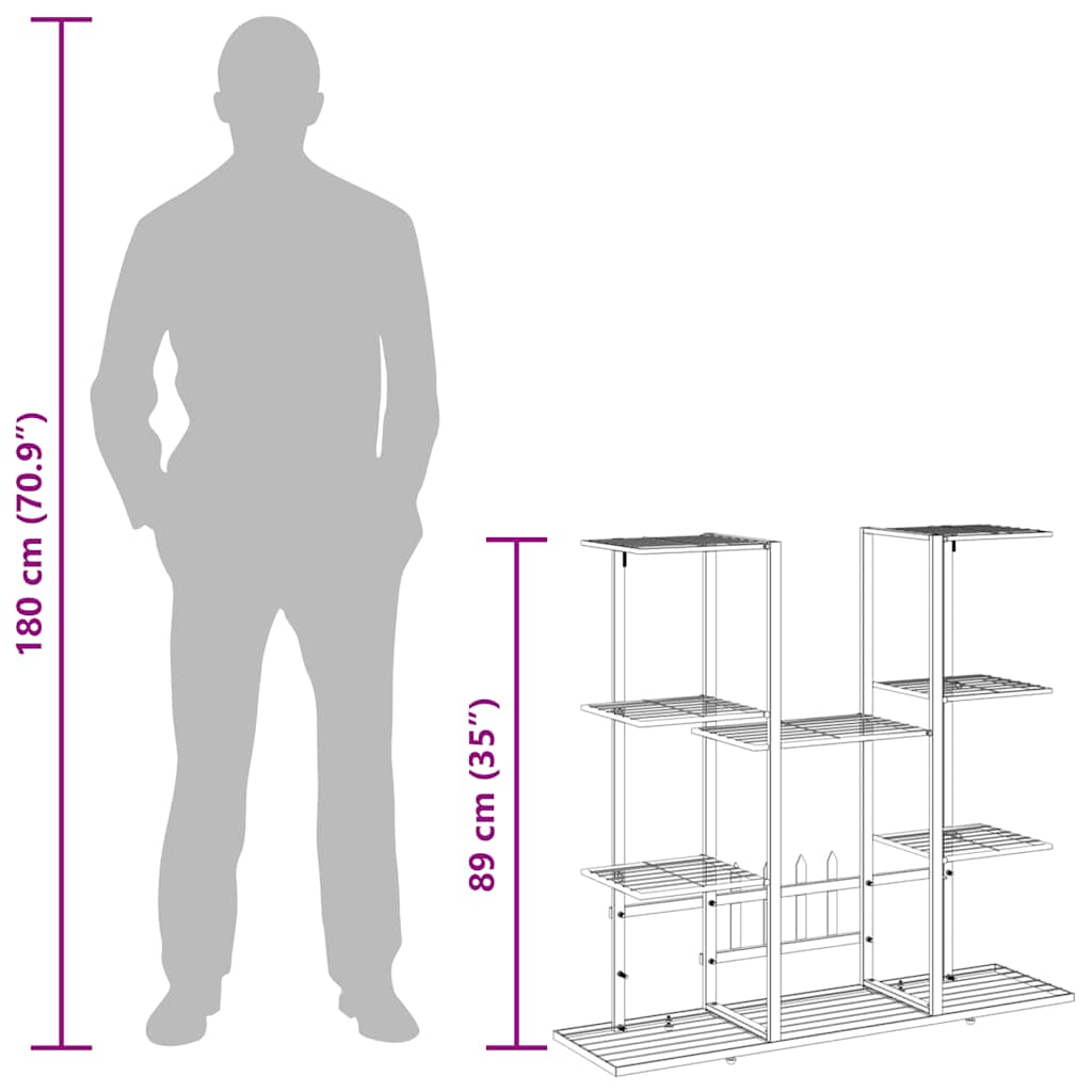 Flower holder 94.5x25x89 cm White Iron