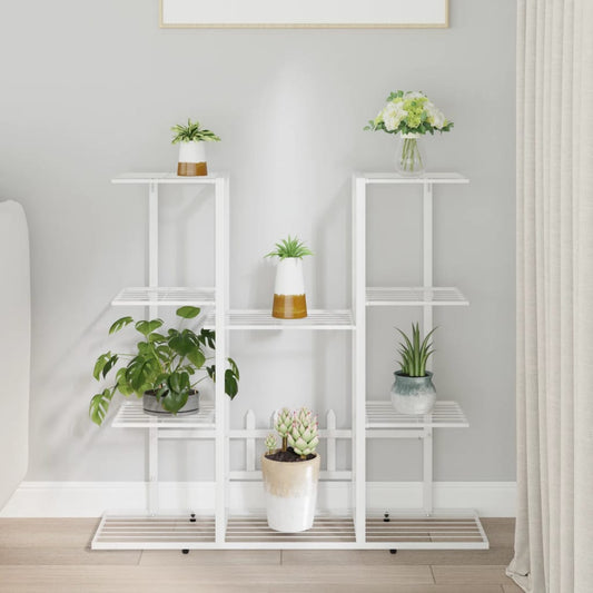 Portafiori 94,5x25x89 cm Ferro Bianco - homemem39